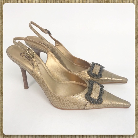 Carlos Santana Shoes - Carlos Santana snake embossed slingback size 8-1/2